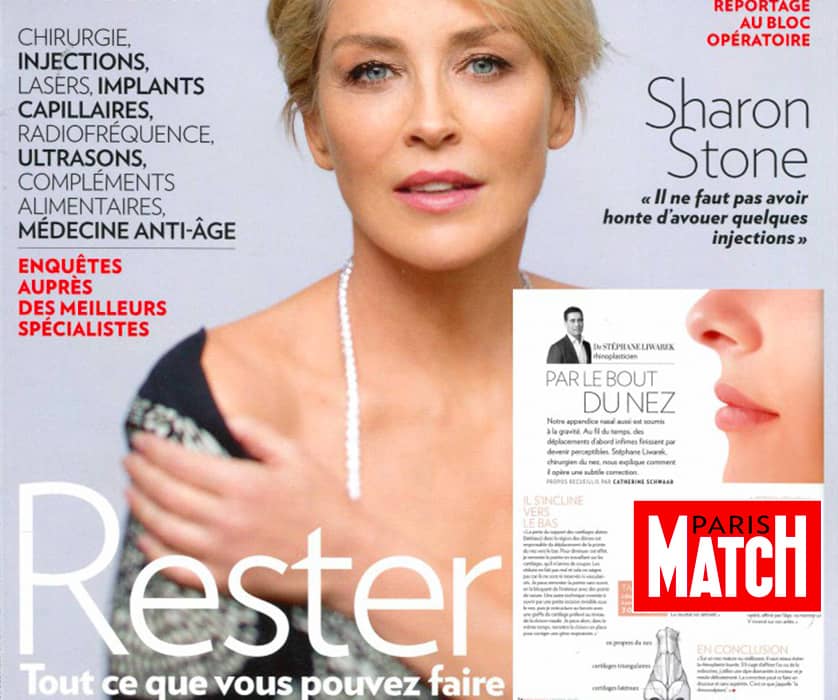 Affiche du magazine paris matche entretien avec Dr Liwarek rester jeune Dr Liwarek Paris